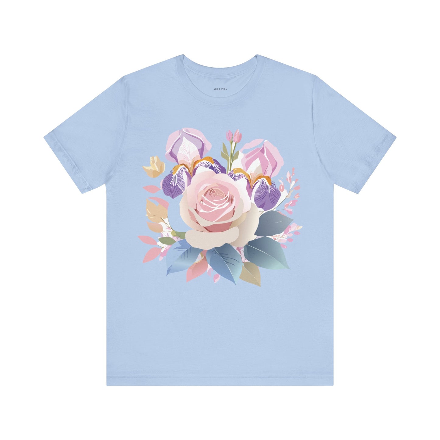 T-Shirt aus natürlicher Baumwolle mit Blumen