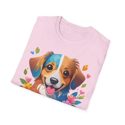 Dog Shirt Unisex Animal Tee 100 Percent Cotton Gildan Softstyle 64000