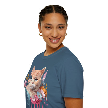 Cat Shirt Unisex Kitten Tee Softstyle Gildan 64000 Cotton Tee