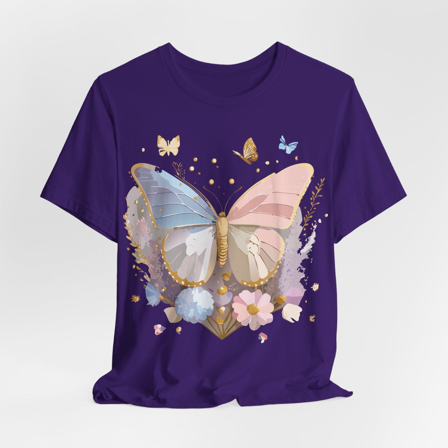 T-Shirt aus natürlicher Baumwolle mit Schmetterling