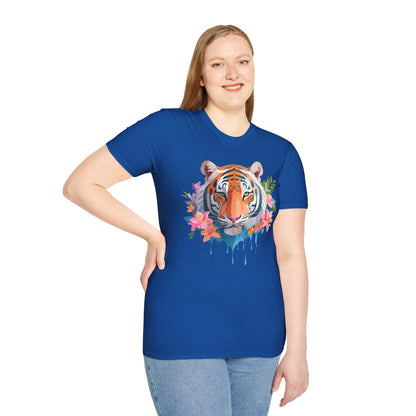 Tiger Shirt Unisex Animal Tee Gildan Softstyle 64000 Cotton Tee