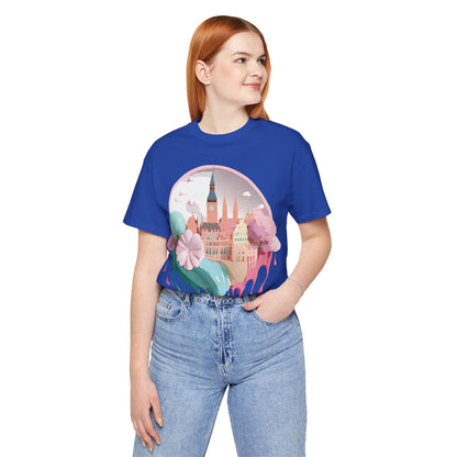 Natural Cotton Tee Shirt - Beautiful Places Collection - Prague Printify