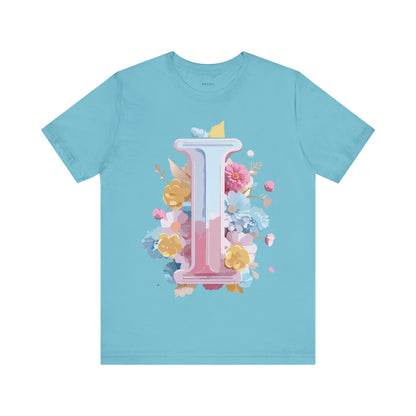 Natural Cotton Tee Shirt - Letters Collection - I Printify