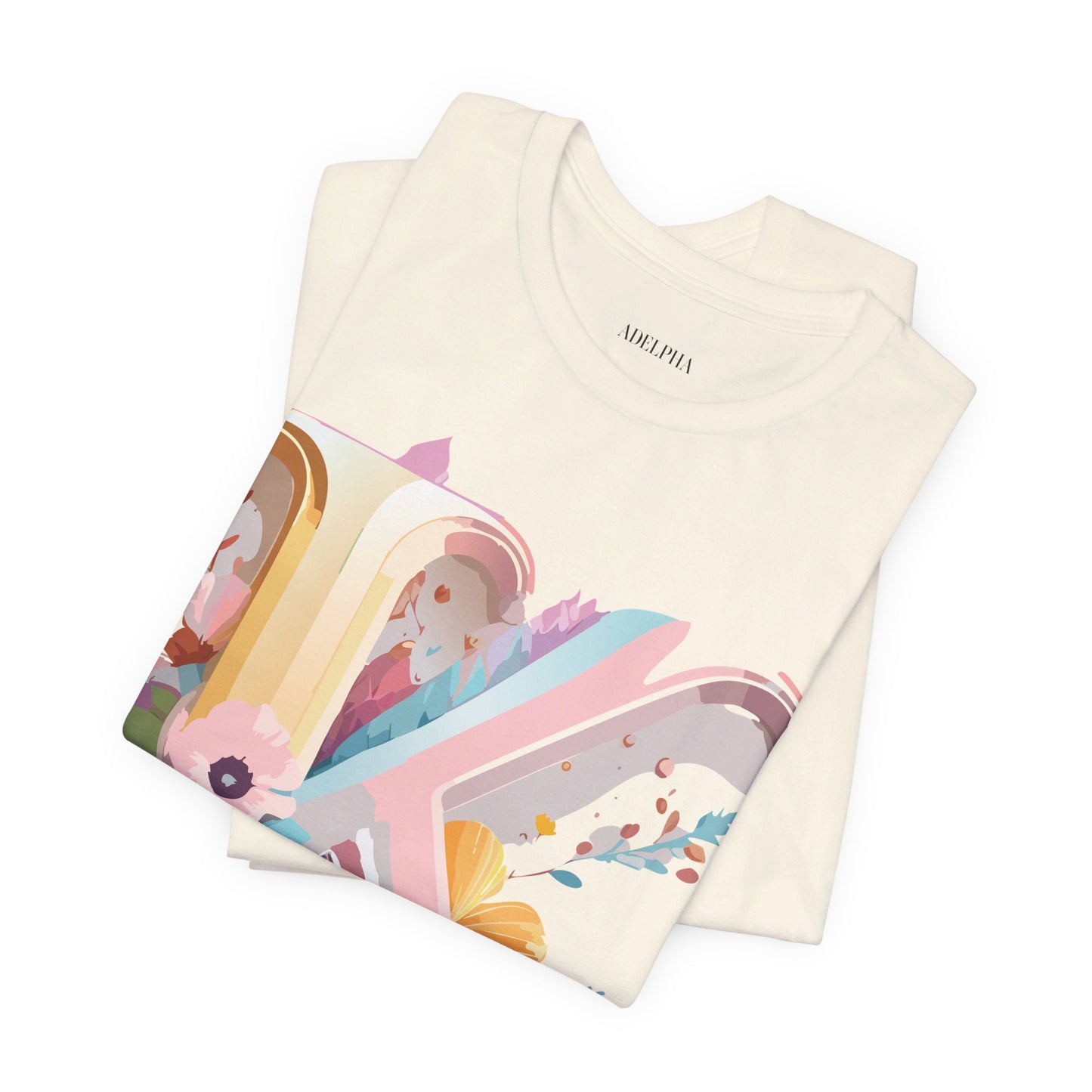 Natural Cotton Tee Shirt - Letters Collection - K