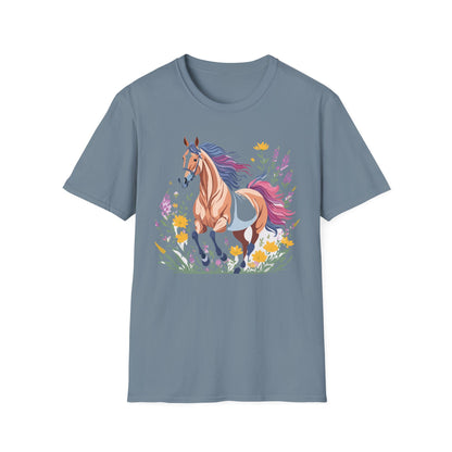 Horse Shirt Unisex Softstyle 64000 Cotton Tee Gildan 100 Percent Ring Spun