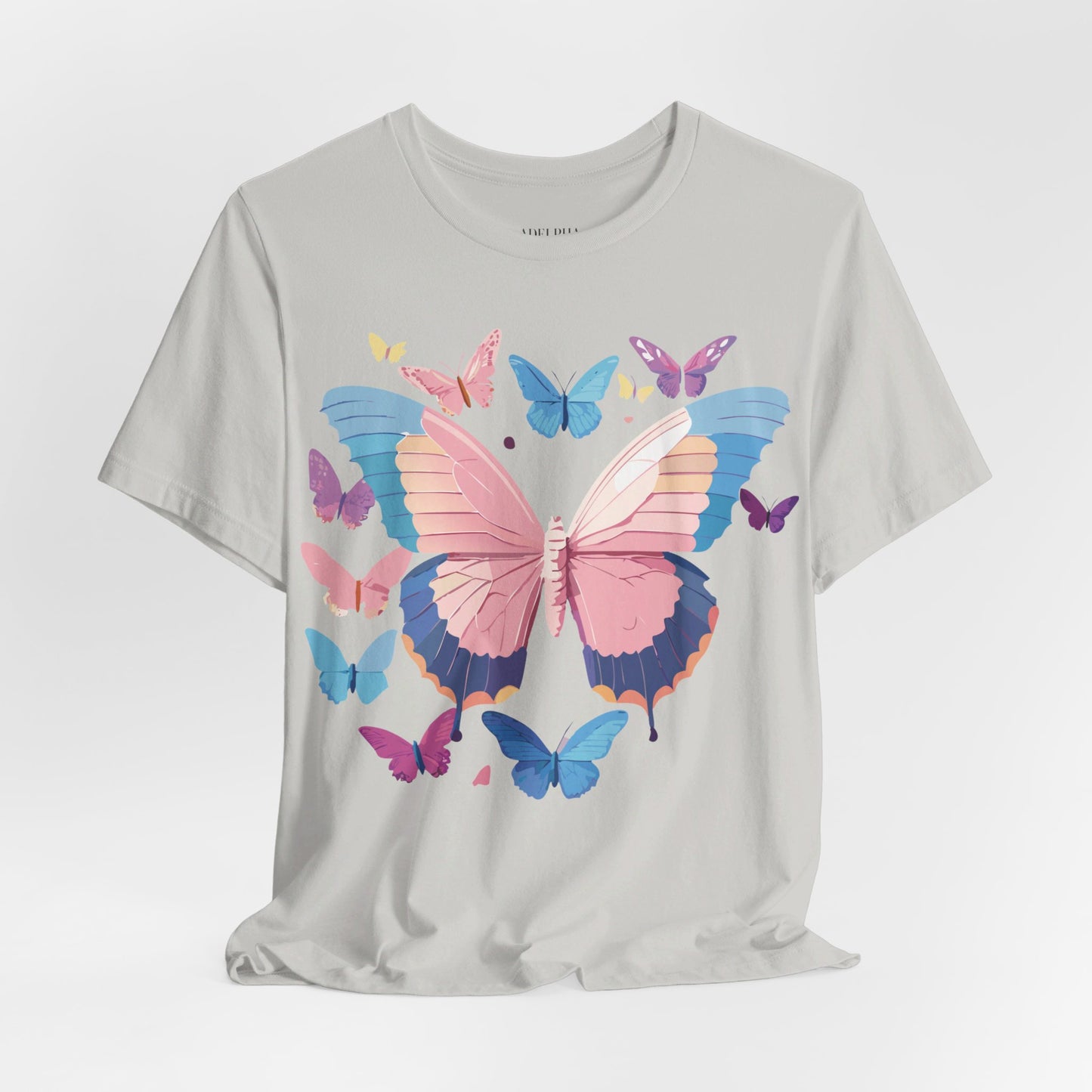 T-Shirt aus natürlicher Baumwolle mit Schmetterling