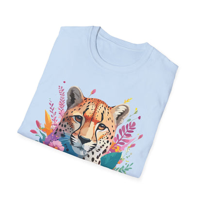 Unisex Cheetah Print Tee Softstyle Gildan 64000 Lightweight Apparel