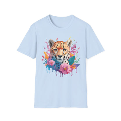 Unisex Cheetah Print Tee Softstyle Gildan 64000 Lightweight Apparel