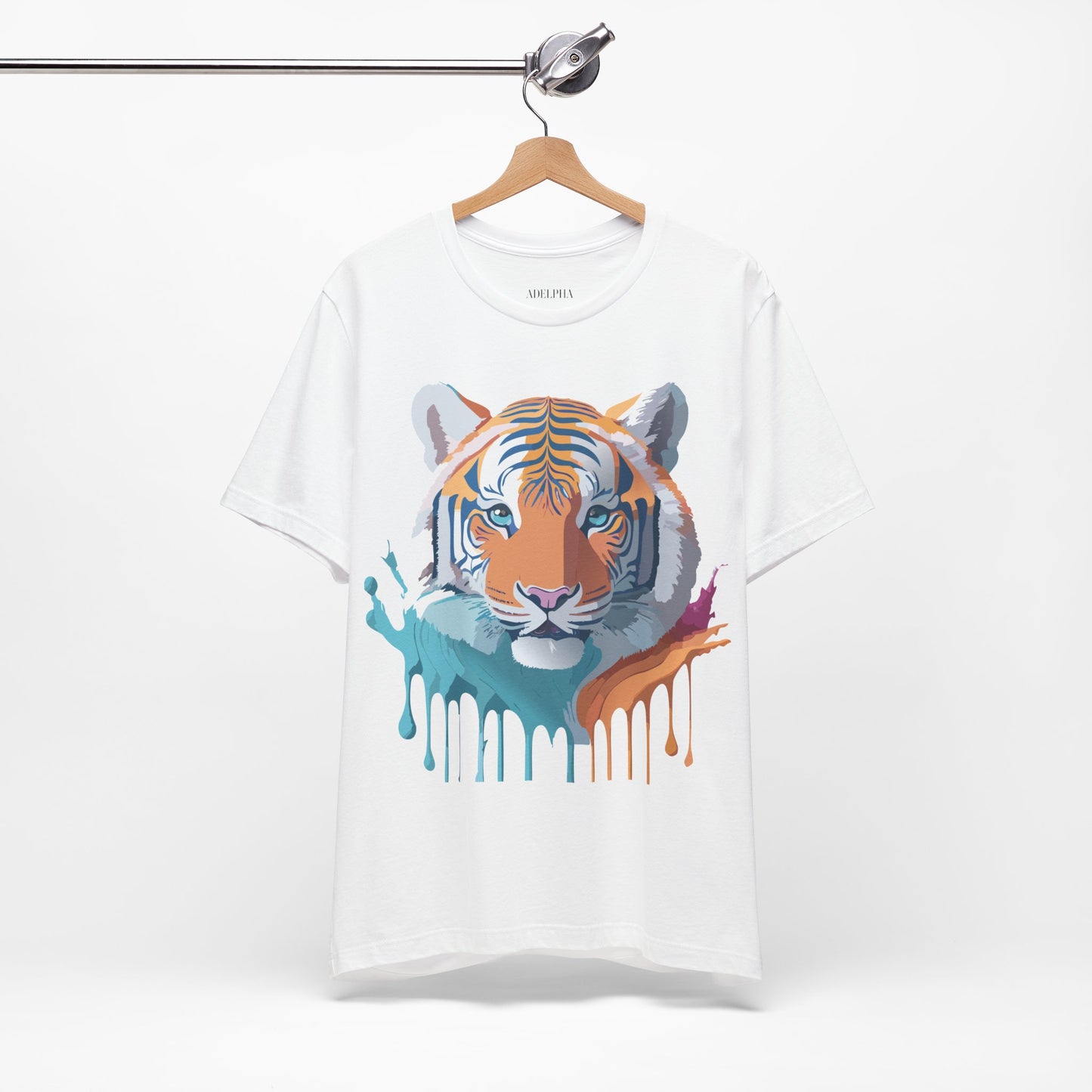 Natural Cotton Tee Shirt with Tiger