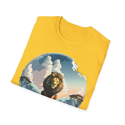 Lion Shirt Unisex Animal Tee Gildan Softstyle 64000 One Hundred Percent Cotton