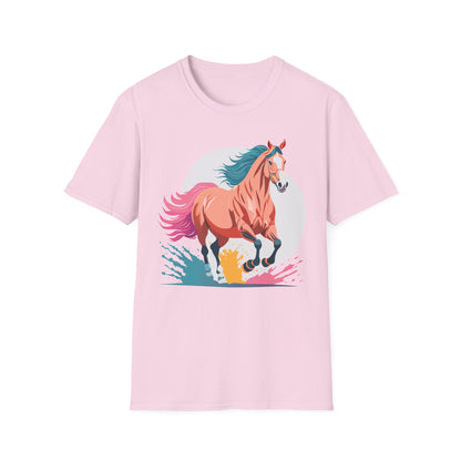 Unisex Horse Shirt Tee Gildan Softstyle 64000 Premium Ringspun Cotton