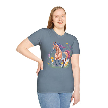 Horse Shirt Unisex Softstyle 64000 Cotton Tee Gildan 100 Percent Ring Spun