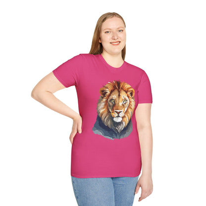 Lion Shirt Unisex Animal Tee Gildan Softstyle 64000 100 Percent Ring Spun Cotton