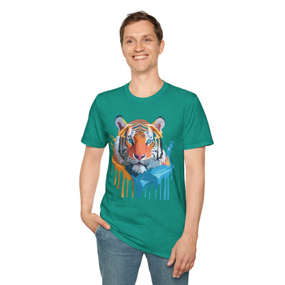 Tiger Shirt Unisex Animal Tee Ring Spun Cotton Gildan Softstyle Short Sleeve