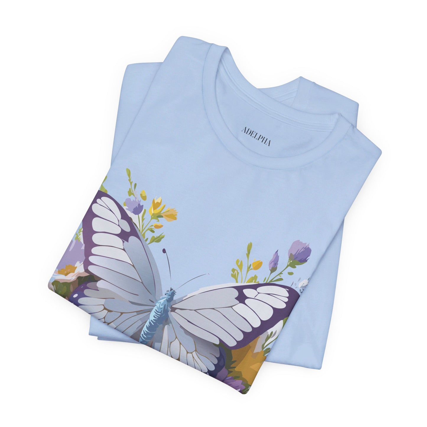 T-shirt en coton naturel avec papillon