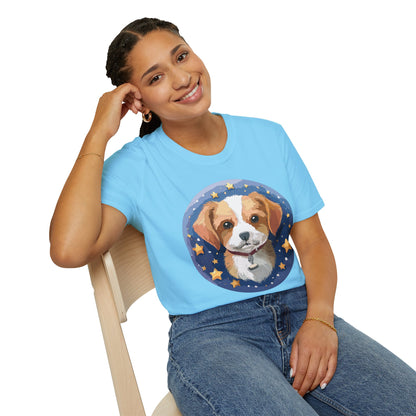 Unisex Dog Shirt Animal Print Tee Gildan Softstyle 64000 Cotton