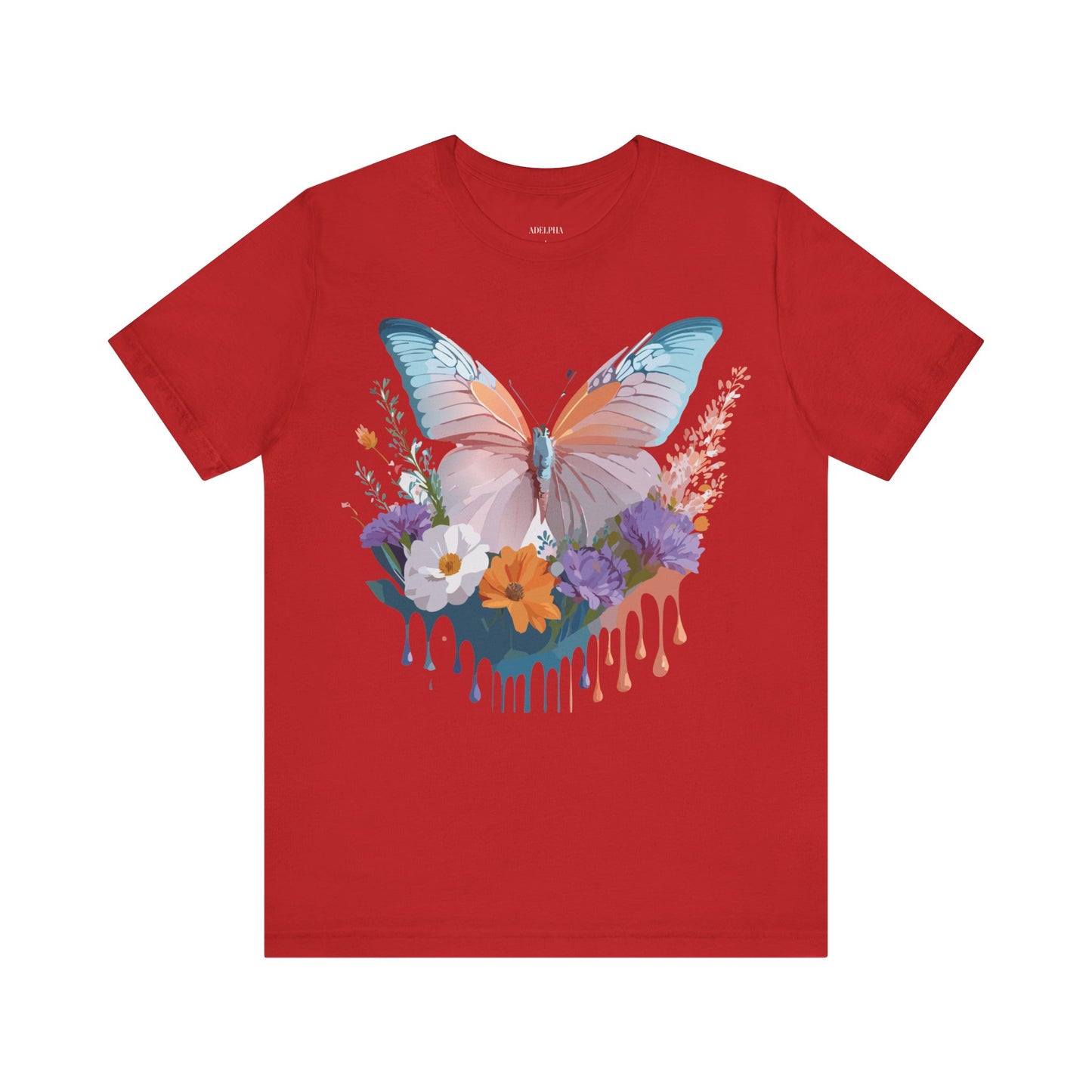 T-Shirt aus natürlicher Baumwolle mit Schmetterling