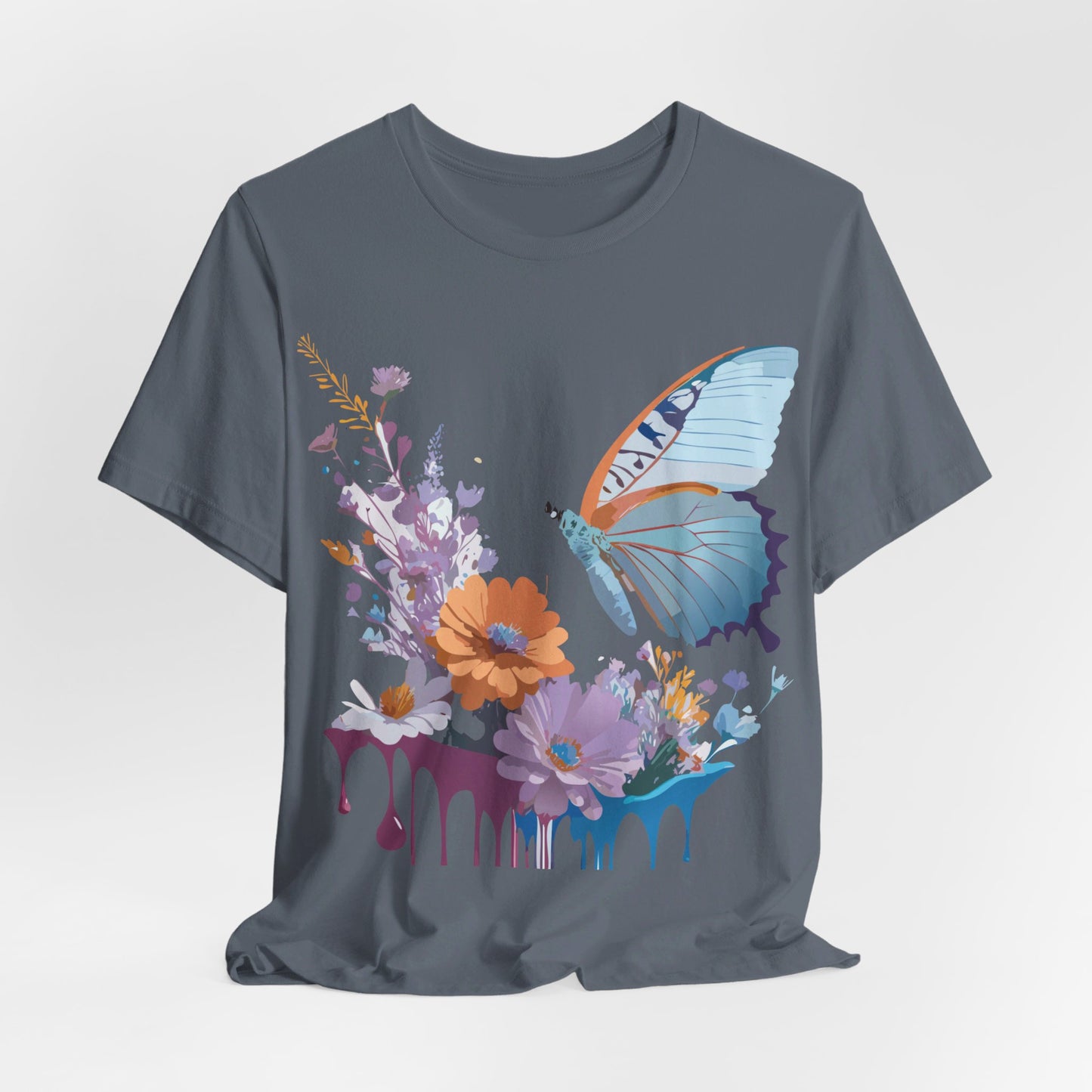 T-shirt en coton naturel avec papillon