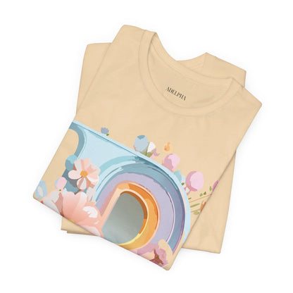 Natural Cotton Tee Shirt - Letters Collection - P Printify
