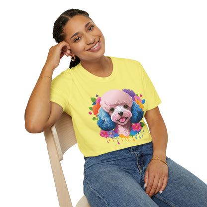 Unisex Dog Shirt Softstyle Tee 100 Percent Cotton Animal Print