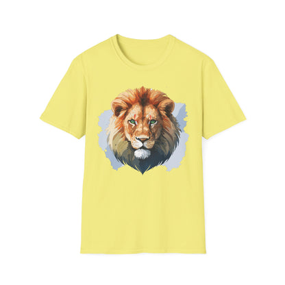 Lion Shirt Unisex Animal Tee Softstyle Gildan 64000 100 Percent Ring Spun Cotton