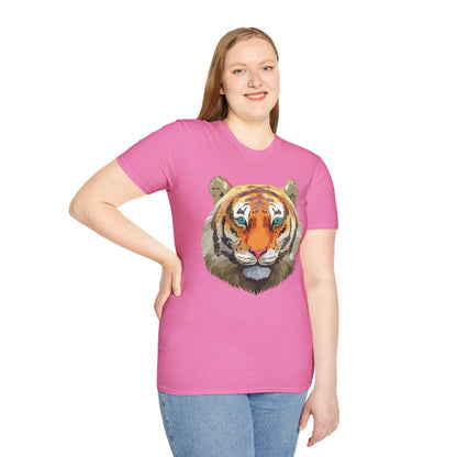 Tiger Shirt Unisex Animal Tee Gildan Softstyle 64000 Cotton Tee