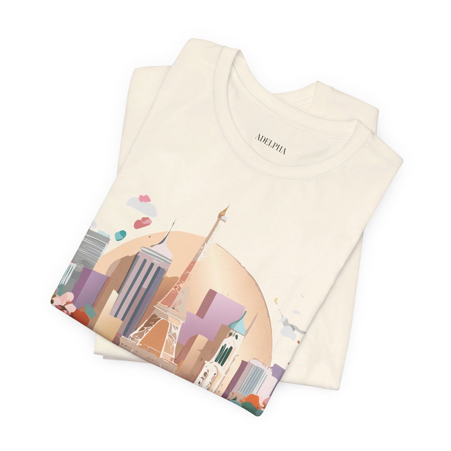 Natural Cotton Tee Shirt - Beautiful Places Collection - Paris