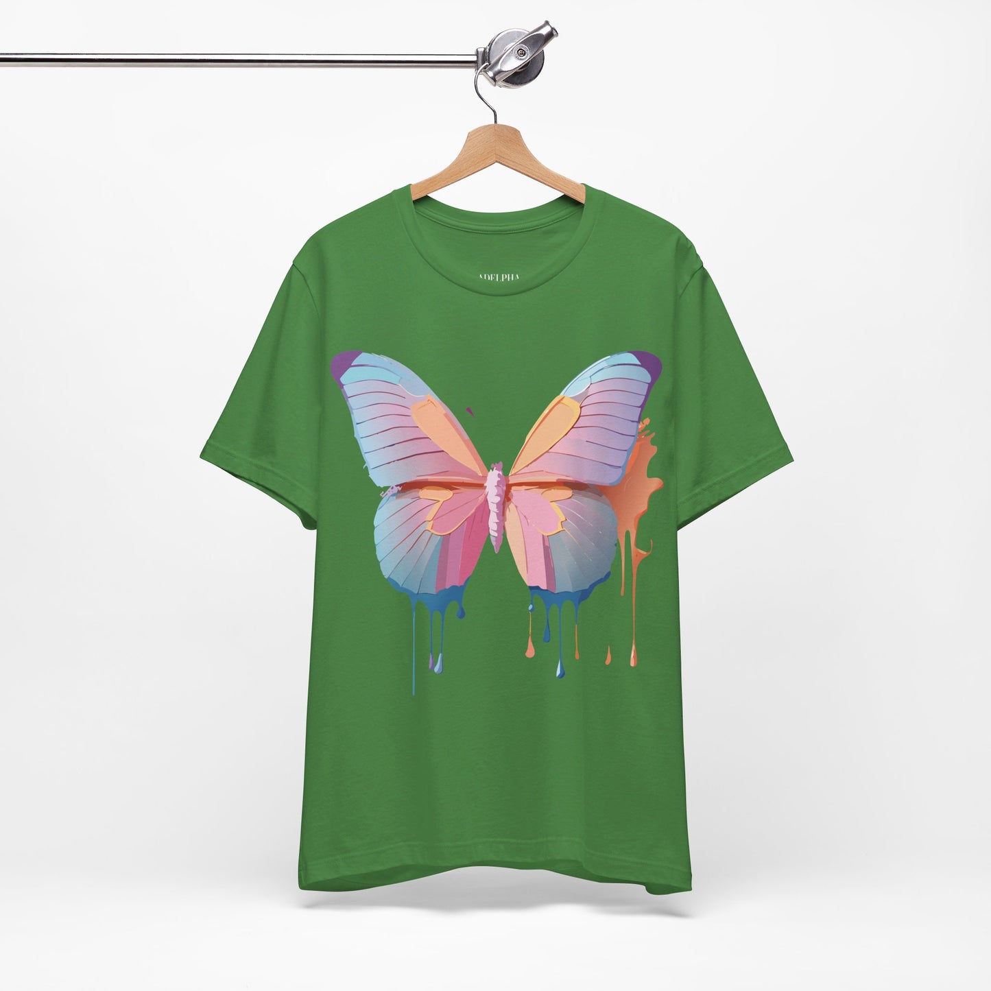 T-shirt en coton naturel avec papillon