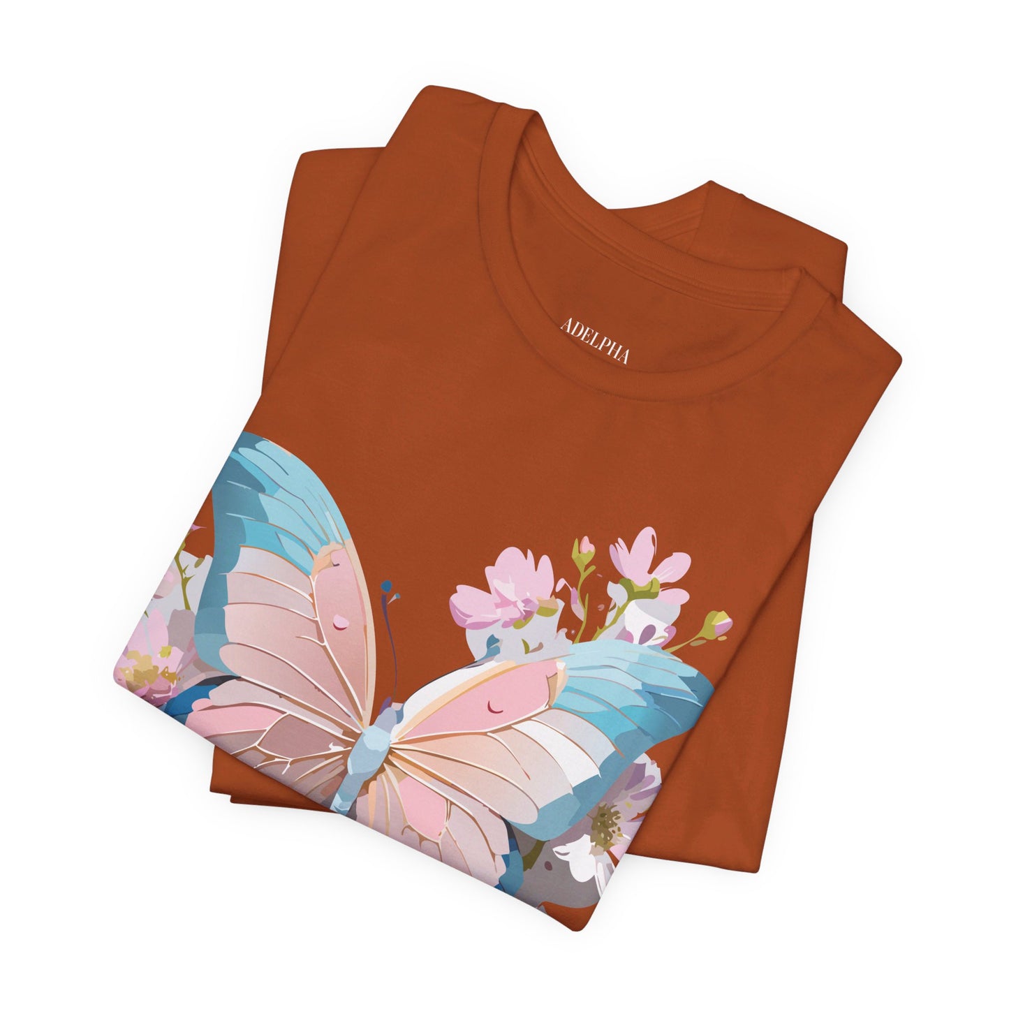 T-shirt en coton naturel avec papillon