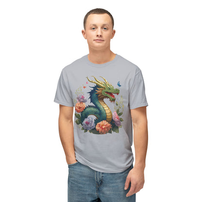Dragon Art Print T Shirt Unisex HD Cotton Made In USA Full Color