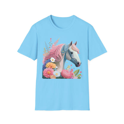 Horse Shirt Unisex Gildan Softstyle 64000 Cotton Tee With Animals