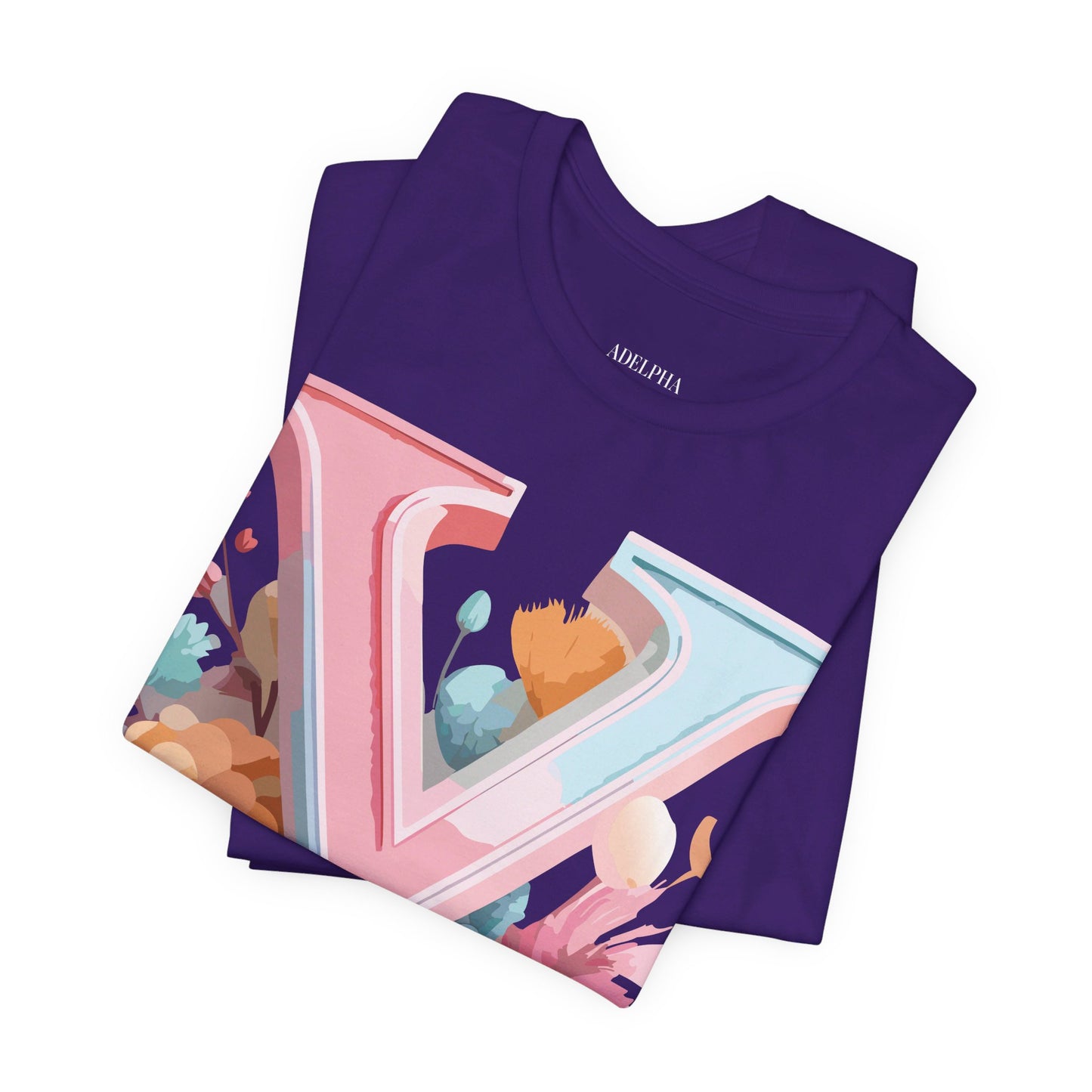 Natural Cotton Tee Shirt - Letters Collection - Y