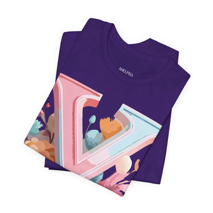 Natural Cotton Tee Shirt - Letters Collection - Y Printify