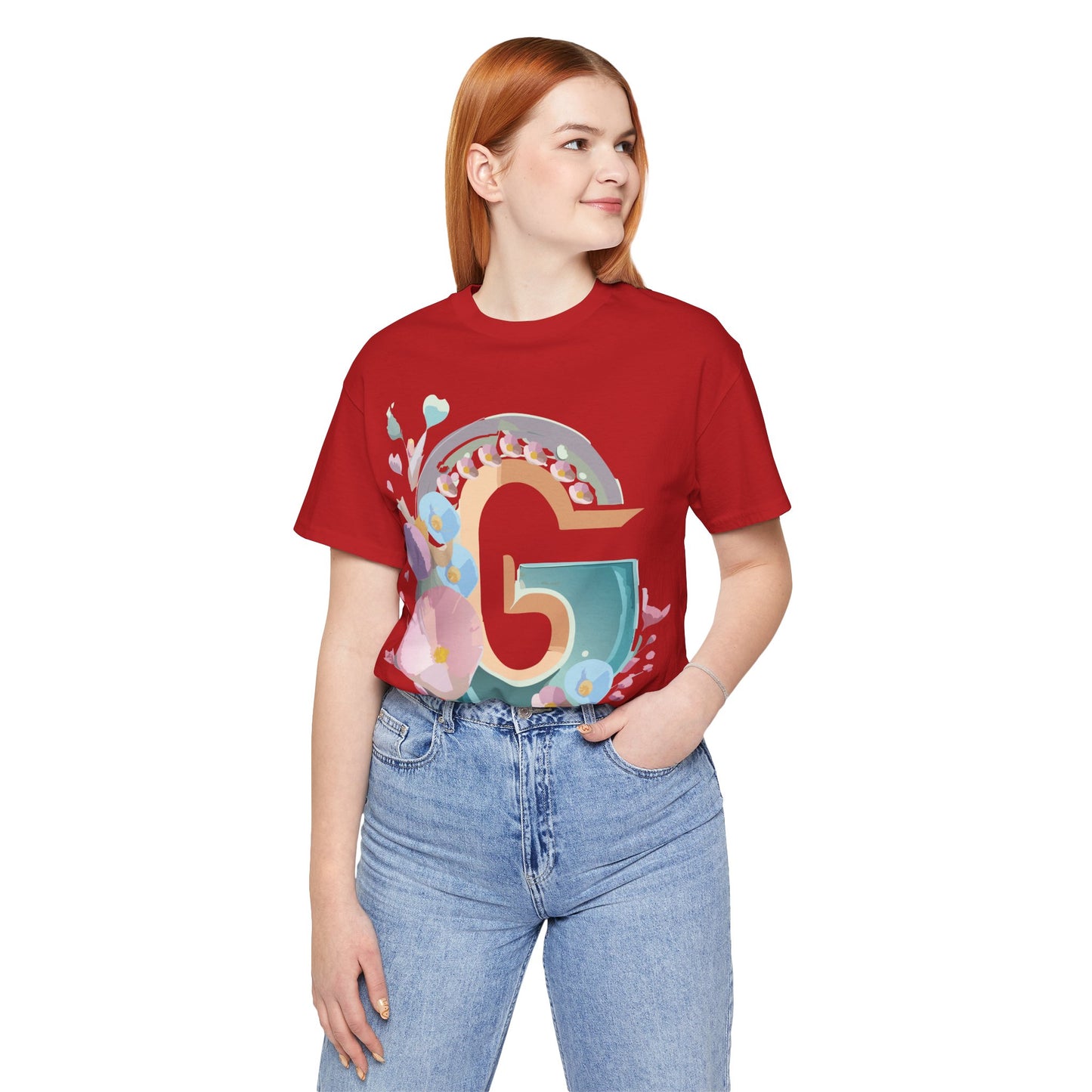 Natural Cotton Tee Shirt - Letters Collection - G