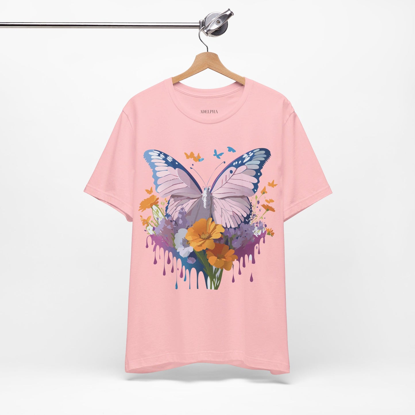 T-shirt en coton naturel avec papillon