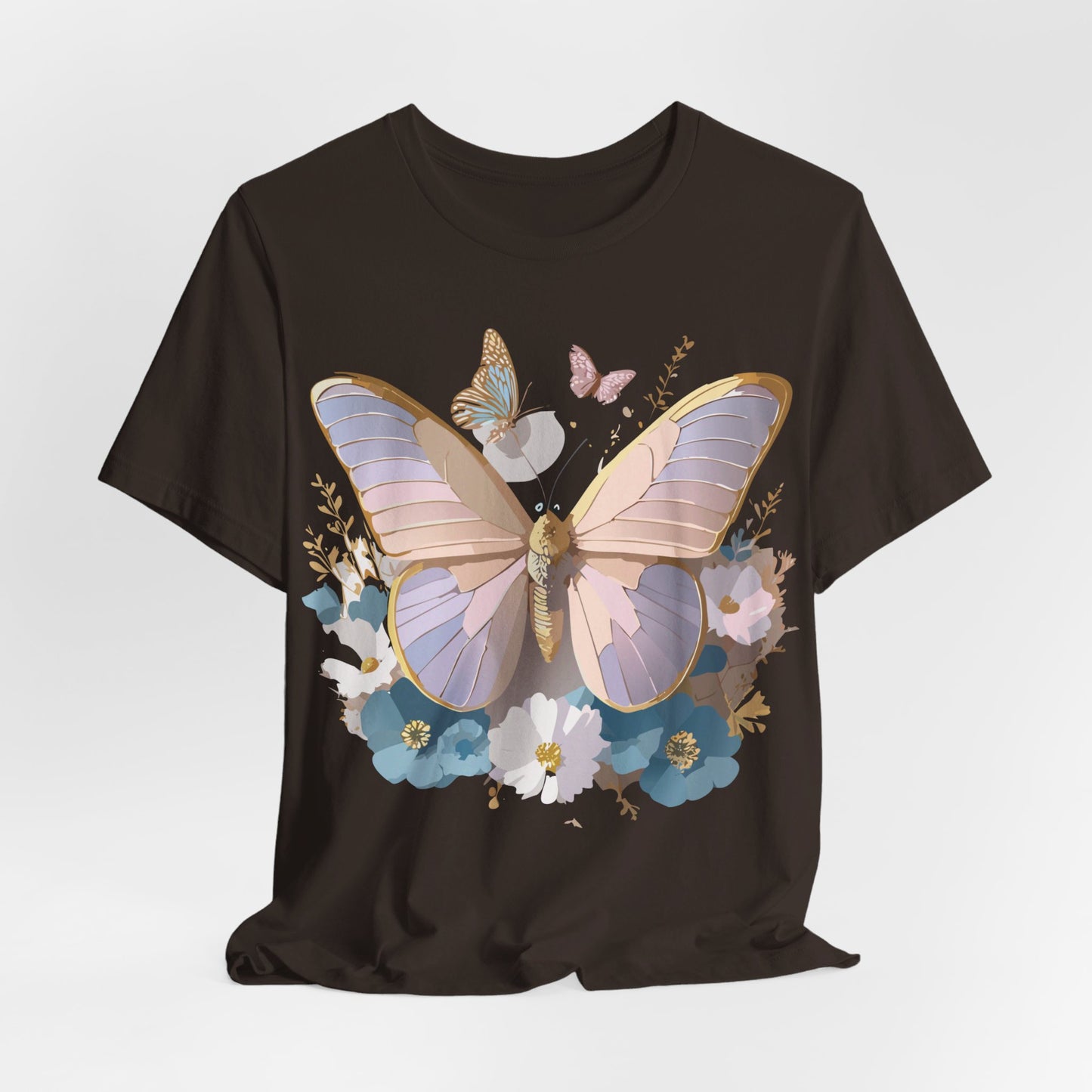 T-shirt en coton naturel avec papillon