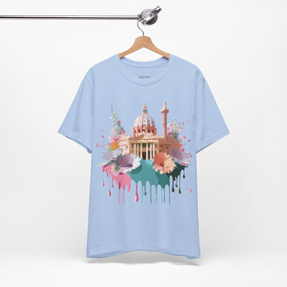 Natural Cotton Tee Shirt - Beautiful Places Collection - Rome Printify