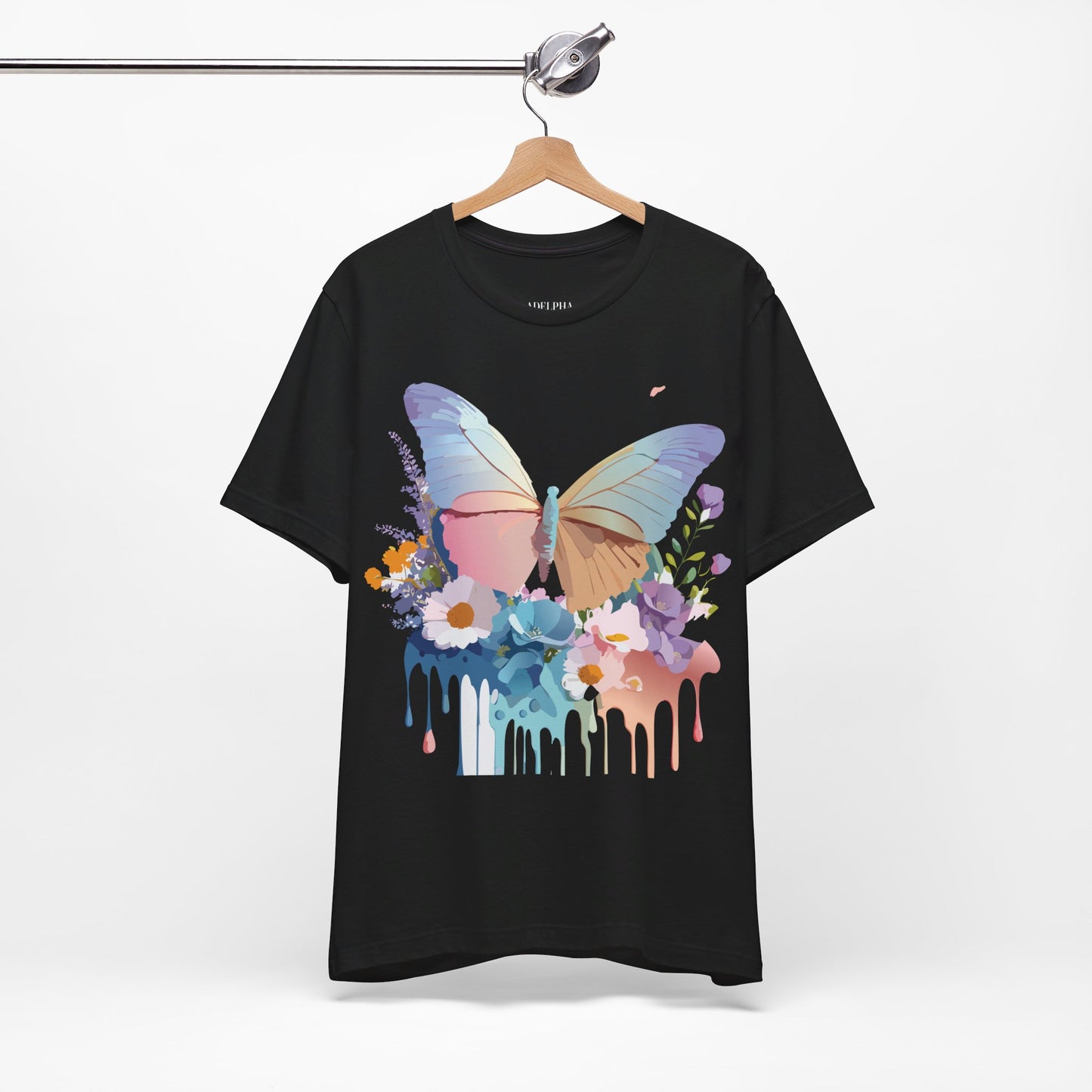 T-shirt en coton naturel avec papillon