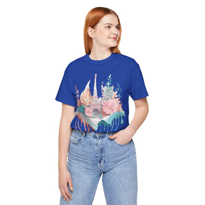 Natural Cotton Tee Shirt - Beautiful Places Collection - Paris Printify