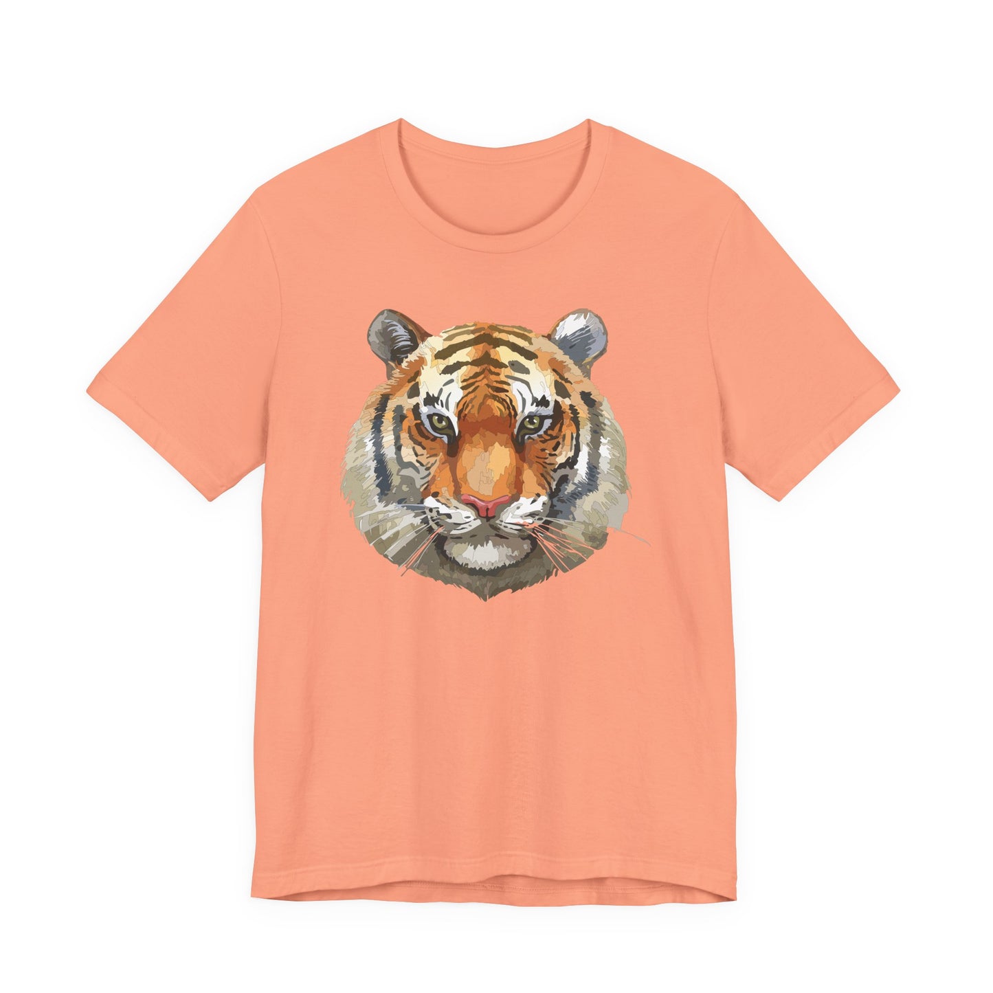 Wild Tiger Face Graphic T-Shirt Unisex Cotton Animal Design Wildlife Tee 1