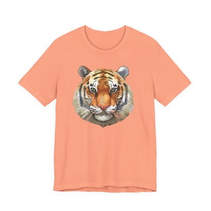Wild Tiger Face Graphic T-Shirt Unisex Cotton Animal Design Wildlife Tee 1