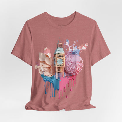 Natural Cotton Tee Shirt - Beautiful Places Collection - London Printify