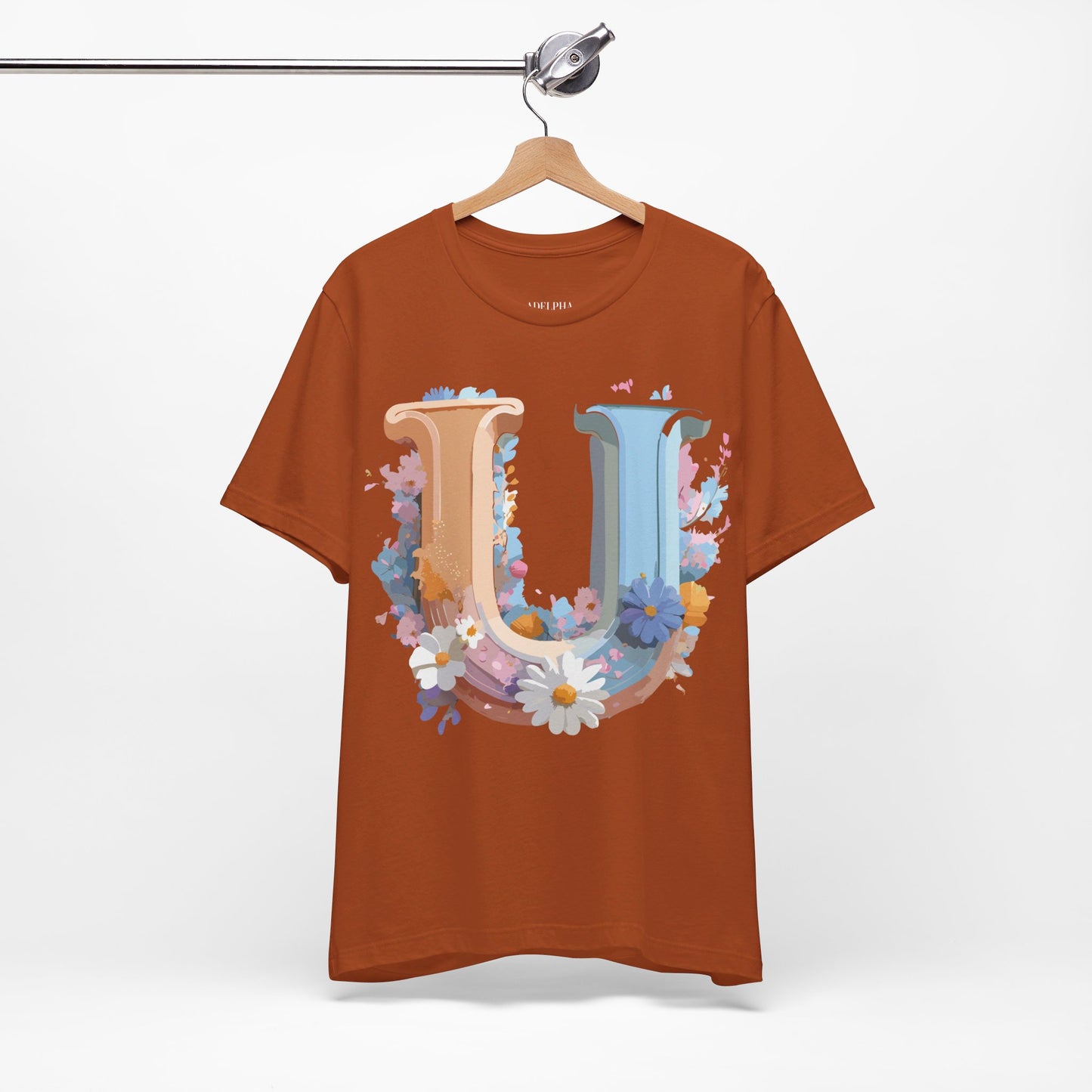 T-shirt en coton naturel - Collection Lettres - U