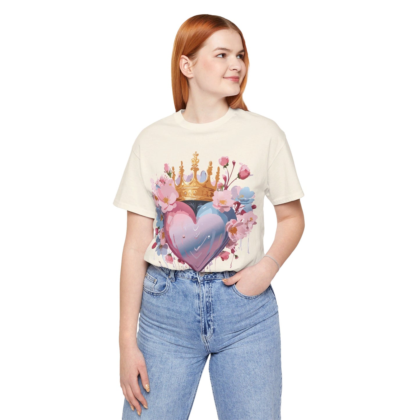 T-Shirt aus natürlicher Baumwolle – Love Story-Kollektion