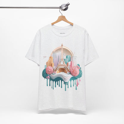 Natural Cotton Tee Shirt - Beautiful Places Collection - Paris Printify
