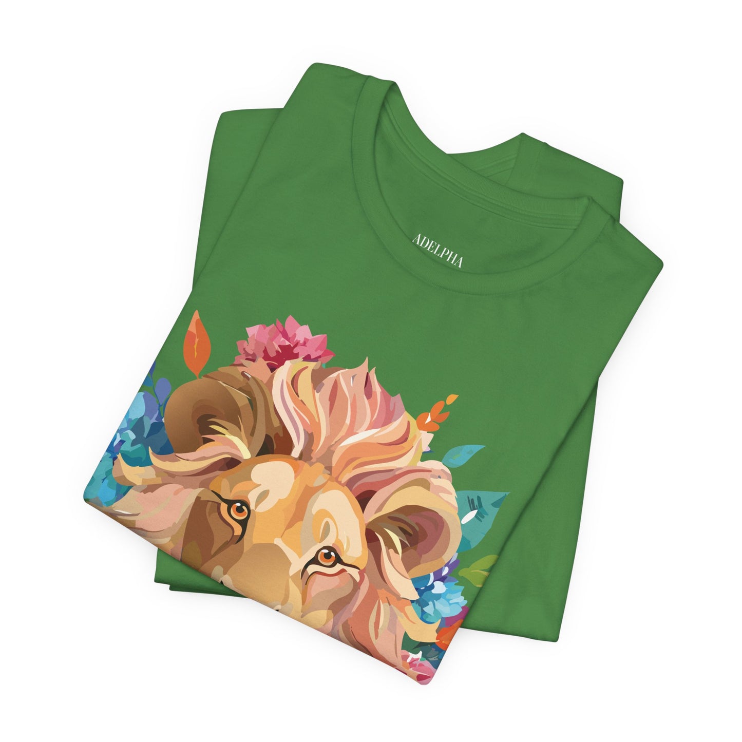 Natural Cotton Tee Shirt with Lion