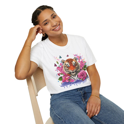 Tiger Shirt Unisex Gildan Softstyle Cotton Tee 100 Percent Ring Spun Comfort