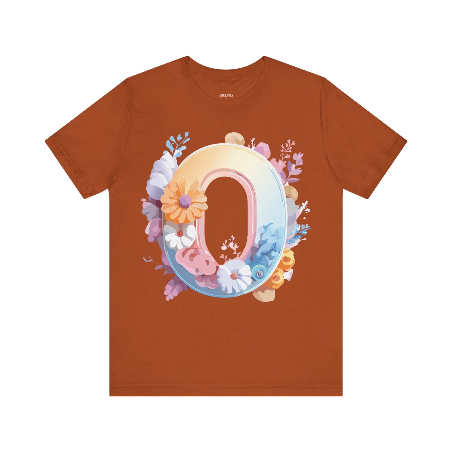 Natural Cotton Tee Shirt - Letters Collection - O