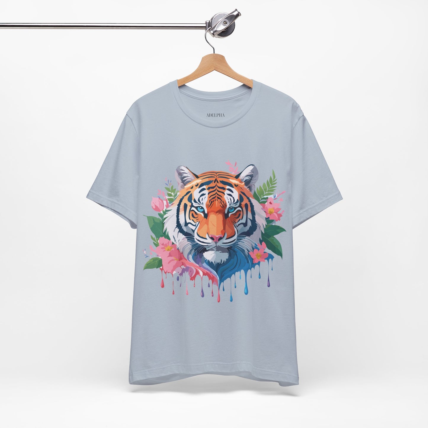 Natural Cotton Tee Shirt with Tiger