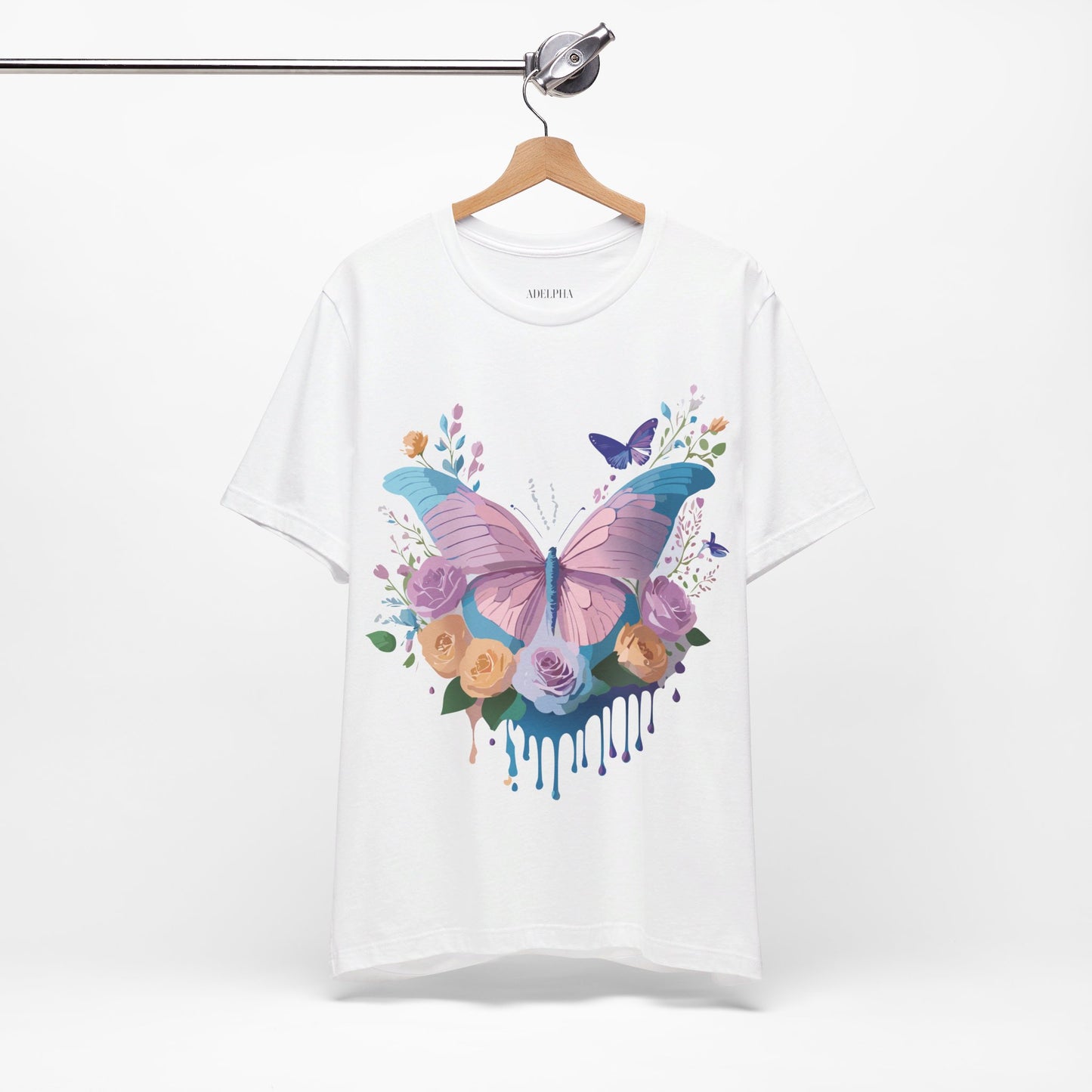 T-shirt en coton naturel avec papillon